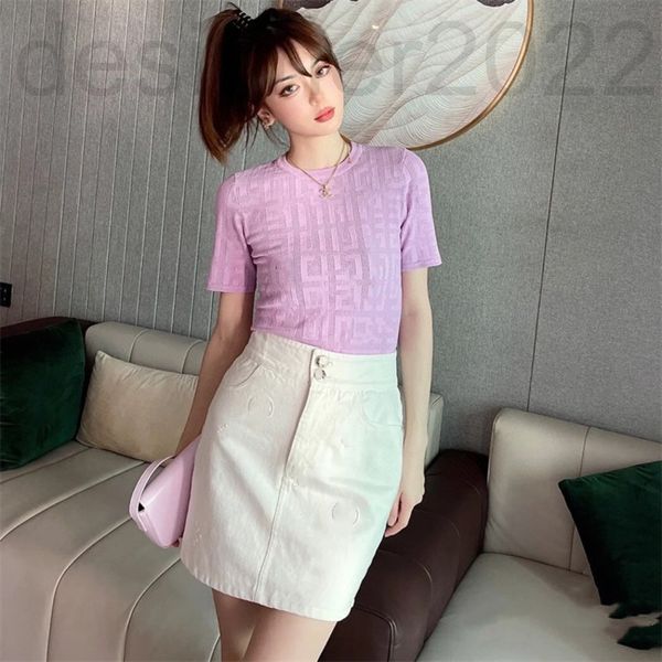 women's sweaters designer gvc 22 spring and summer pure color hollow out silk short sleeve slim fit round neck pullover sweater sweet w, White;black
women's sweaters designer gvc 22 spring and summer pure color hollow out silk short sleeve slim fit round neck pullover sweater sweet w, White;black