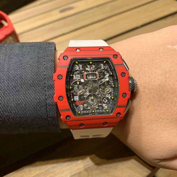 professional richa milles business leisure rm11-03 fully automatic mechanical watch red carbon fiber tape mens fashion, Slivery;brown
professional richa milles business leisure rm11-03 fully automatic mechanical watch red carbon fiber tape mens fashion, Slivery;brown