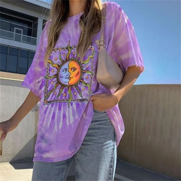 sun moon purple tie dye graphic t shirts for girls vintage casual wear summer woman tshirts tee o-neck loose 3xl 220511, White
sun moon purple tie dye graphic t shirts for girls vintage casual wear summer woman tshirts tee o-neck loose 3xl 220511, White