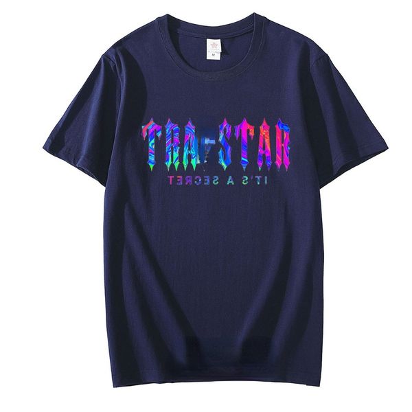street men's t-shirt trendy trapstar round neck short sleeve t shirt fashion hip hop loose casual sweater ins, White;black
street men's t-shirt trendy trapstar round neck short sleeve t shirt fashion hip hop loose casual sweater ins, White;black