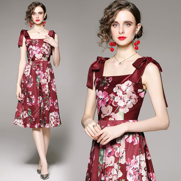 sleeveless floral party red dress summer woman designer elegant printed loose big swing prom club dresses 2022 runway women clothes slim ple, Black;gray
sleeveless floral party red dress summer woman designer elegant printed loose big swing prom club dresses 2022 runway women clothes slim ple, Black;gray