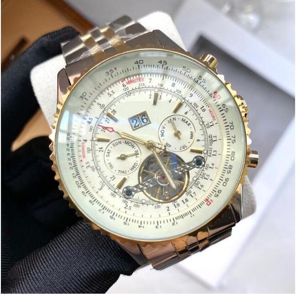 men watches hollow out 5-pin flywheel automatic mechanical watch 45mm round bezel fashion business wristwatches montre de luxe sapphire glas, Slivery;brown
men watches hollow out 5-pin flywheel automatic mechanical watch 45mm round bezel fashion business wristwatches montre de luxe sapphire glas, Slivery;brown