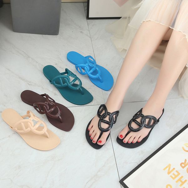 luxurys summer beach jelly women's sandals brand candy colors pig snout slippers flat flip flops designers lady classic casual slides g, Black 
luxurys summer beach jelly women's sandals brand candy colors pig snout slippers flat flip flops designers lady classic casual slides g, Black