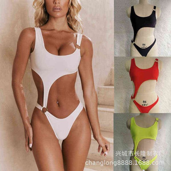 bikini 2022 one-piece swimsuit solid color ring swimsuit bikini waist, White;black
bikini 2022 one-piece swimsuit solid color ring swimsuit bikini waist, White;black