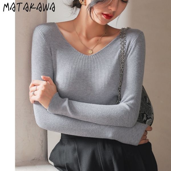 bottoming long sleeve womens sweater spring korean vneck pullovers slim fit woman sweaters 210506, White;black
bottoming long sleeve womens sweater spring korean vneck pullovers slim fit woman sweaters 210506, White;black