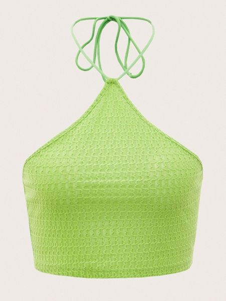 tie backless halter p8fa#, White