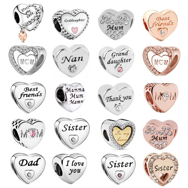 925 sterling silver love hearts beads fit pandora bracelets family series mom dad sister friend cz diamond charms with original box, Black
925 sterling silver love hearts beads fit pandora bracelets family series mom dad sister friend cz diamond charms with original box, Black