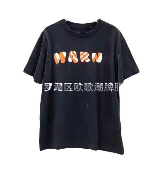women's t-shirt ouge xiaozhongchao brand ma spring summer striped letter printed loose t-shirt for men women, White
women's t-shirt ouge xiaozhongchao brand ma spring summer striped letter printed loose t-shirt for men women, White