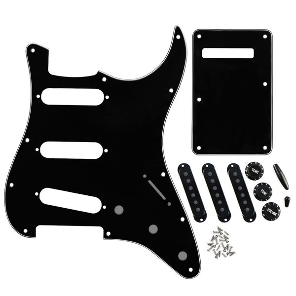guitar sss pickguard backplate 52mm pickup covers tone volume knobs switch tremolo bar tips for 11 holes guitar
guitar sss pickguard backplate 52mm pickup covers tone volume knobs switch tremolo bar tips for 11 holes guitar