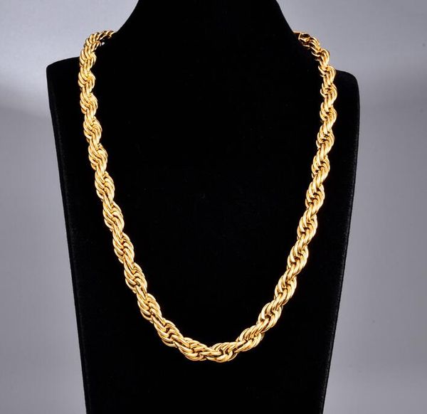 18k chains thick fried dough twist chain hip hop overlay style jane gold plated necklace 51cm, Silver
18k chains thick fried dough twist chain hip hop overlay style jane gold plated necklace 51cm, Silver