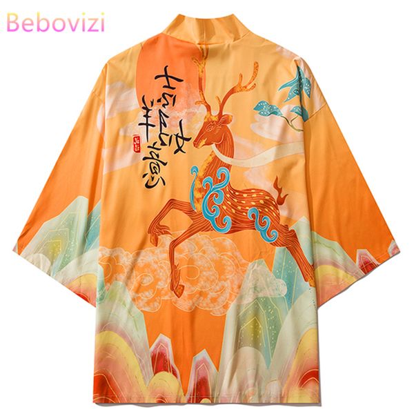 chinese style asian clothing sika deer print orange shirt japanese kimono harajuku yukata women men cardigan cosplay beach, Red
chinese style asian clothing sika deer print orange shirt japanese kimono harajuku yukata women men cardigan cosplay beach, Red