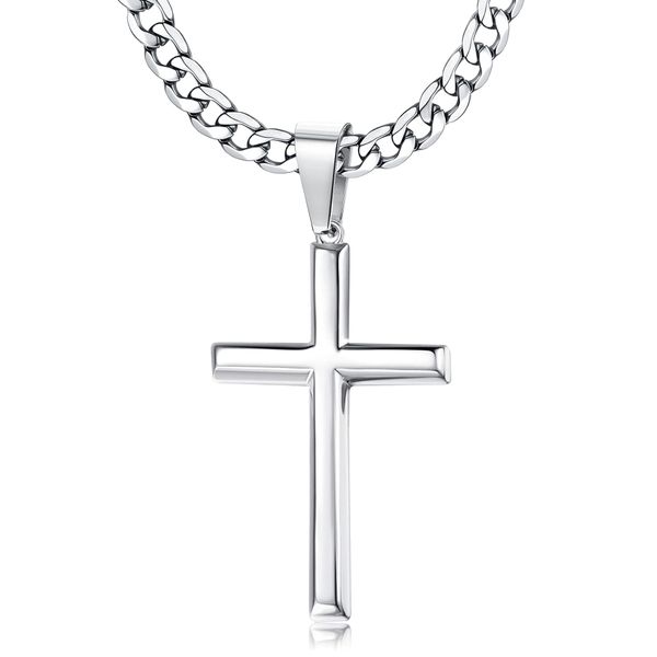 pendant necklaces 925 sterling sier cross necklace beveled edge for men women amwzr, Silver
pendant necklaces 925 sterling sier cross necklace beveled edge for men women amwzr, Silver