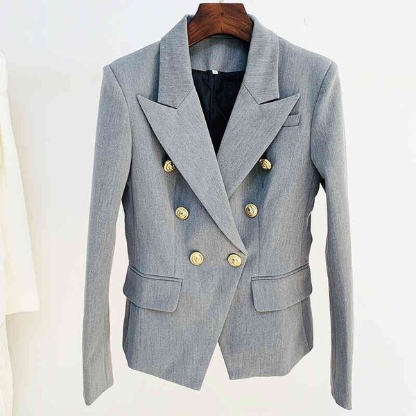 women's suits & blazers 2022 women's coat fashion metal lion button double breasted slim suit jacket light gray pqf2, White;black
women's suits & blazers 2022 women's coat fashion metal lion button double breasted slim suit jacket light gray pqf2, White;black
