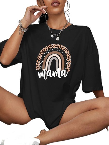 letter graphic drop shoulder oversized tee f03d#, White
letter graphic drop shoulder oversized tee f03d#, White