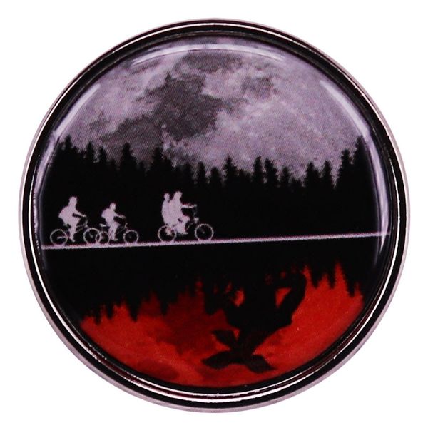 stranger things upside down moon enamel pin kids biking up hill brooch badge for backpacks fashion jewelry gift, Blue
stranger things upside down moon enamel pin kids biking up hill brooch badge for backpacks fashion jewelry gift, Blue