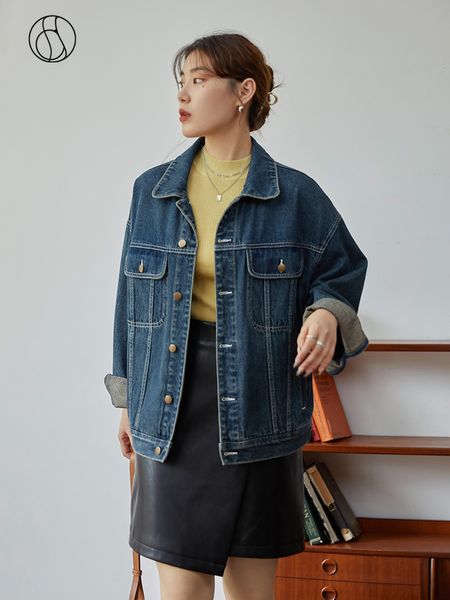 dushu women jackets denim blue jacket casual retro washed denim coats women spring and autumn slim office lady straight coat 220815, Black;brown
dushu women jackets denim blue jacket casual retro washed denim coats women spring and autumn slim office lady straight coat 220815, Black;brown