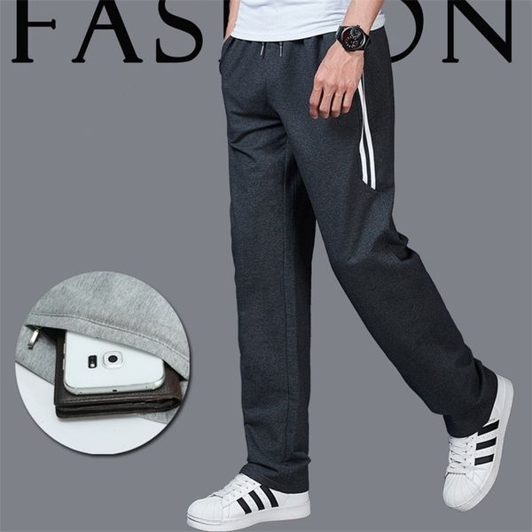 men's sports running pants joggers straight active sweatpants workout jogging striped trousers with zipper pockets loose fit 220509, Black
men's sports running pants joggers straight active sweatpants workout jogging striped trousers with zipper pockets loose fit 220509, Black