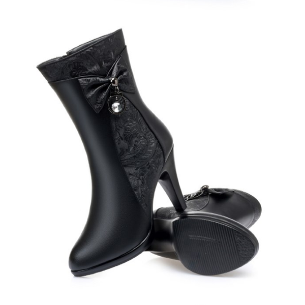 women boots high heel 2022 new genuine leather stiletto women winter boots wool warm fashion women dress boots, Black
women boots high heel 2022 new genuine leather stiletto women winter boots wool warm fashion women dress boots, Black