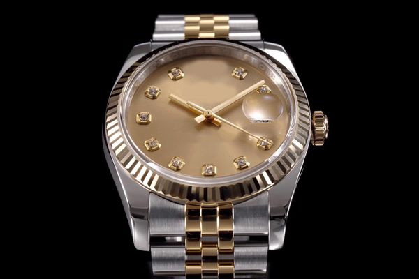 sx new 36mm diamond dial mens automatic cal.3235 watch men gold steel jubilee bracelet 126333 eta date 116233 flute bezel mechanical watches, Slivery;brown 
sx new 36mm diamond dial mens automatic cal.3235 watch men gold steel jubilee bracelet 126333 eta date 116233 flute bezel mechanical watches, Slivery;brown