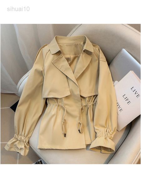 khaki drawstring waist windbreaker women's new spring autumn thin casual suit collar long sleeve et female pink coat l220725, Tan;black
khaki drawstring waist windbreaker women's new spring autumn thin casual suit collar long sleeve et female pink coat l220725, Tan;black