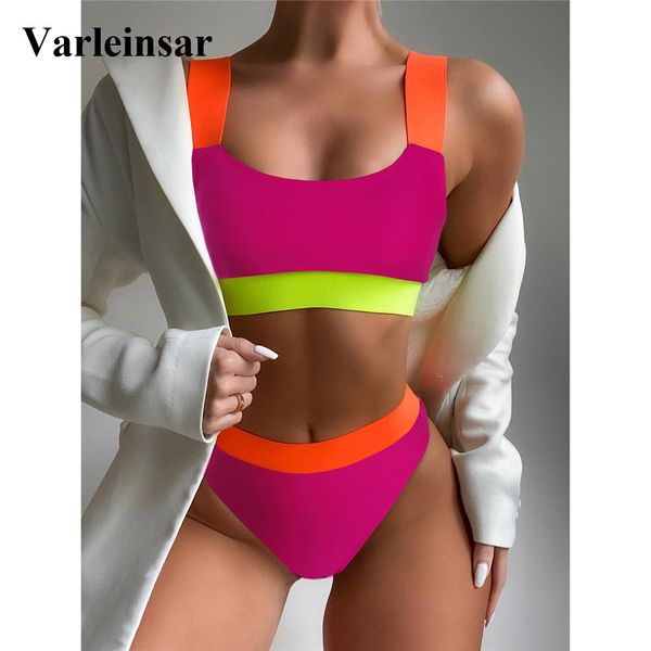 3 colors splicing ribbed high waist bikini female swimsuit women swimwear two-pieces bikini set bather bathing suit swim v3082, White;black
3 colors splicing ribbed high waist bikini female swimsuit women swimwear two-pieces bikini set bather bathing suit swim v3082, White;black