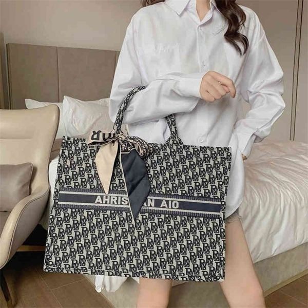 embroidery tote portable large capacity women's leisure trend clearance outlet sale