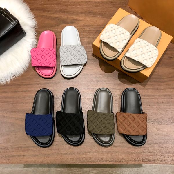 shoes designer pool pillow comfort embossed mules sandal slippers women triple black ivory pink copper beige cargo khaki deep blue luxury
shoes designer pool pillow comfort embossed mules sandal slippers women triple black ivory pink copper beige cargo khaki deep blue luxury