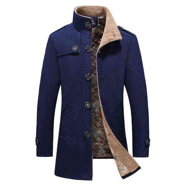 men's wool & blends 2021 autumn and winter plus velvet thick coat / medium long section warm trench asian size m-5xl t220810, Black
men's wool & blends 2021 autumn and winter plus velvet thick coat / medium long section warm trench asian size m-5xl t220810, Black