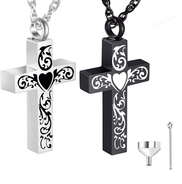 cross engraving pattern cremation urn pendant necklace hold ashes memorial keepsake stainless steel jewelry for women men, Silver
cross engraving pattern cremation urn pendant necklace hold ashes memorial keepsake stainless steel jewelry for women men, Silver