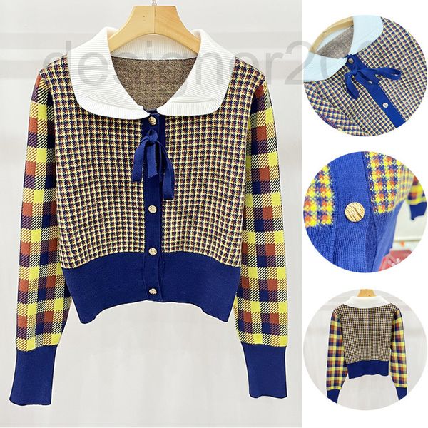 women's sweaters designer zhuojia spring 2022 new women's doll collar thousand bird check bottom sweater fashion bob8, White;black
women's sweaters designer zhuojia spring 2022 new women's doll collar thousand bird check bottom sweater fashion bob8, White;black