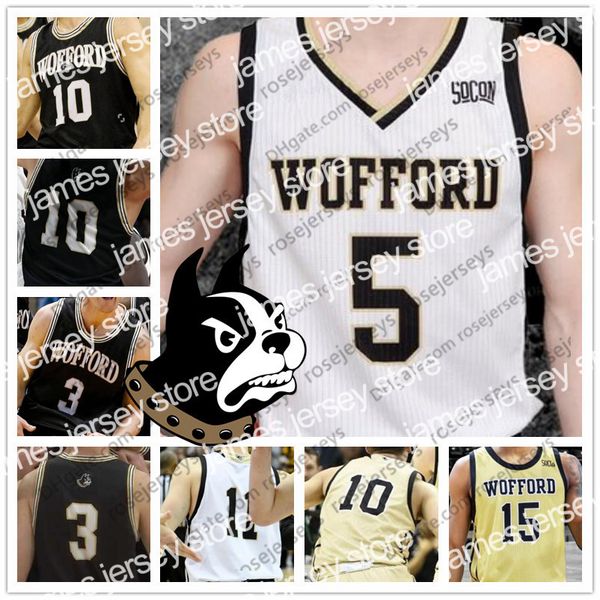 college basketball wears custom wofford terriers college basketball black gold white any name number #3 fletcher magee 33 cameron jackson 10
college basketball wears custom wofford terriers college basketball black gold white any name number #3 fletcher magee 33 cameron jackson 10
