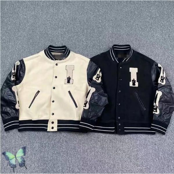 men's plus size outerwear & coats leather sleeve bone embroidery cotton jacket patchwork motorcycle bomber jacket, Black;brown
men's plus size outerwear & coats leather sleeve bone embroidery cotton jacket patchwork motorcycle bomber jacket, Black;brown