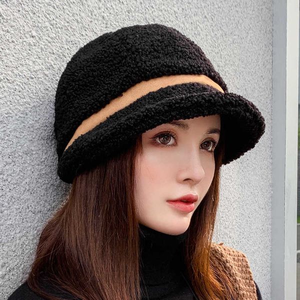stingy brim hats products in stock new thick multi-color female korean windproof trendy lamb wool hat factory wholesale, Black;white
stingy brim hats products in stock new thick multi-color female korean windproof trendy lamb wool hat factory wholesale, Black;white