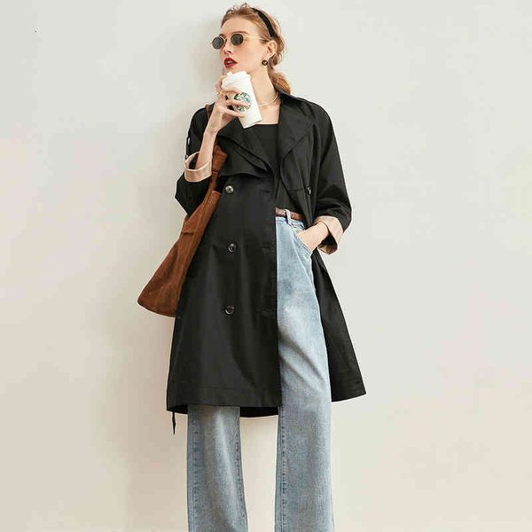 women's trench coats spring festival does not close windbreaker women's middle long spring coat work clothes small, Tan;black
women's trench coats spring festival does not close windbreaker women's middle long spring coat work clothes small, Tan;black