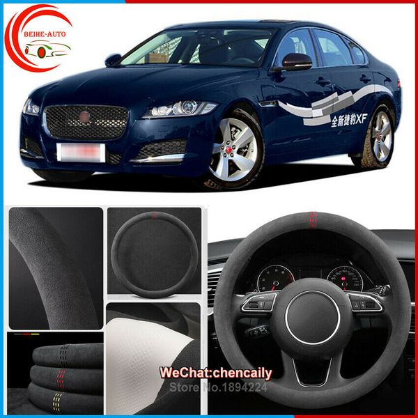for jaguar xf black alcantara car steering wheel cover 4 seasons suede case 
for jaguar xf black alcantara car steering wheel cover 4 seasons suede case