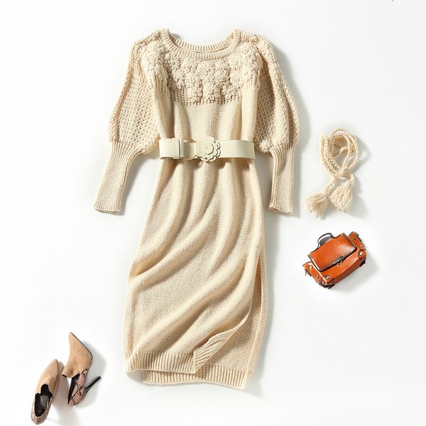 casual dresses round neck long dress sweater women's autumn and winter pullover sweater high knitting easy to match loose embroidered s, Black;gray
casual dresses round neck long dress sweater women's autumn and winter pullover sweater high knitting easy to match loose embroidered s, Black;gray