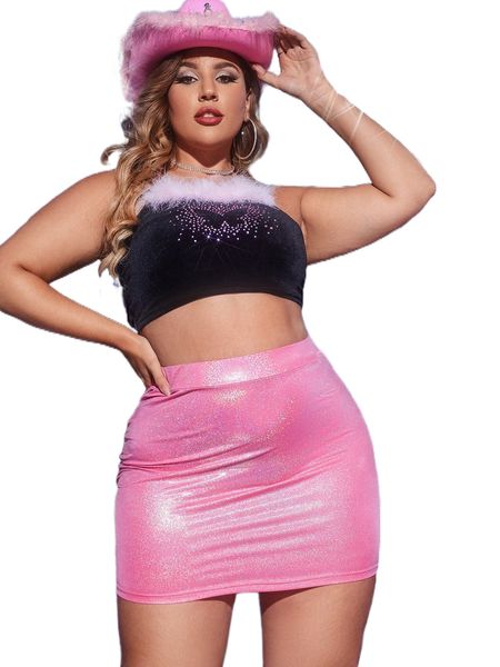 plus high waist bodycon skirt c6sp#, Black 
plus high waist bodycon skirt c6sp#, Black