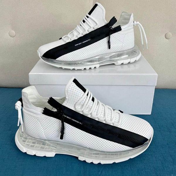 men's casual shoes flat luxury mens designer spectre low runners sneakers perforated leather with zip white genuine leathers sports tra, Black
men's casual shoes flat luxury mens designer spectre low runners sneakers perforated leather with zip white genuine leathers sports tra, Black