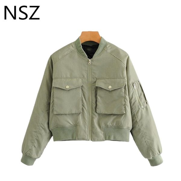 nsz womens oversize winter quilted padded bomber jacket baseball coat crop parkas large size short outerwear army green 220801, Black 
nsz womens oversize winter quilted padded bomber jacket baseball coat crop parkas large size short outerwear army green 220801, Black