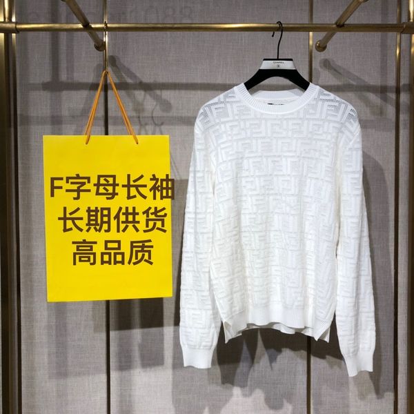 women's sweaters designer 2022 fashion brand new double f letter hollow out sweater pullover women's ice silk round neck thin styl, White;black
women's sweaters designer 2022 fashion brand new double f letter hollow out sweater pullover women's ice silk round neck thin styl, White;black