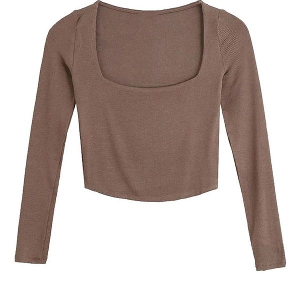 traf women fashion fitted cropped ribbed knitted t-shirt vintage square collar long sleeve female mujer 220402, White
traf women fashion fitted cropped ribbed knitted t-shirt vintage square collar long sleeve female mujer 220402, White