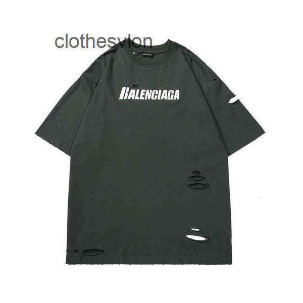 european and american hoodie men's sweaters 2022 balencaigas's mgg summer pop paris classic crack hole short sleeve couple, White;black
european and american hoodie men's sweaters 2022 balencaigas's mgg summer pop paris classic crack hole short sleeve couple, White;black