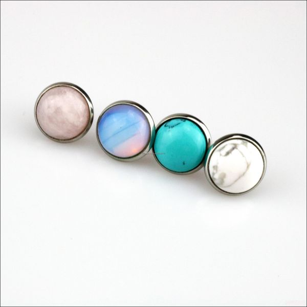 stud earrings jewelry fashion round 12mm natural stone turquoise stainless steel handmade for women jewelr dhfmt, Golden;silver
stud earrings jewelry fashion round 12mm natural stone turquoise stainless steel handmade for women jewelr dhfmt, Golden;silver