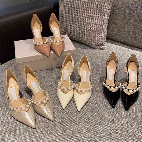 2022 luxurious women pumps string bead high heels fashion wedding shoes pointed toe stiletto pu leather sandals 220531, Black 
2022 luxurious women pumps string bead high heels fashion wedding shoes pointed toe stiletto pu leather sandals 220531, Black