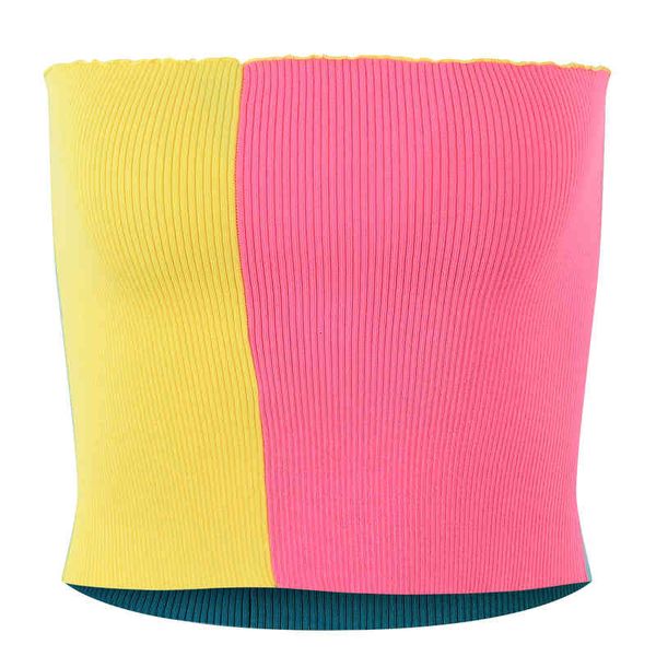 women's tanks camis summer candy color knitted age reducing strapless vest front and back with one shoulder contrast wrapped around the, White
women's tanks camis summer candy color knitted age reducing strapless vest front and back with one shoulder contrast wrapped around the, White