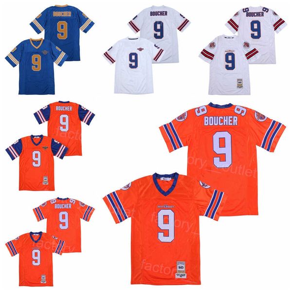 movie football the waterboy adam sandler 9 bobby boucher jersey mud dogs bourbon bowl all stitched college team color orange white blue univ, Black
movie football the waterboy adam sandler 9 bobby boucher jersey mud dogs bourbon bowl all stitched college team color orange white blue univ, Black