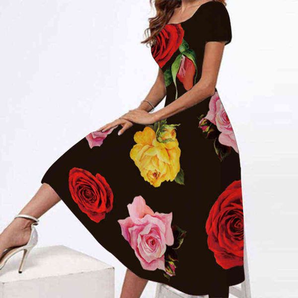 luxury designer women's dresses 2022 women's round neck short sleeve long skirt positioning printed large swing dresses, Black;gray
luxury designer women's dresses 2022 women's round neck short sleeve long skirt positioning printed large swing dresses, Black;gray