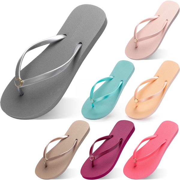 

Women Slippers Fashion Flip Flops Beach Hotel Indoor Slipper Triple Black Pink White Lemon Green Grey Blue Womens Shoes Thirty Three