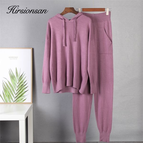 hirsionsan cashmere casual two piece knitted carrot pants & hooded sweater women autumn winter sets female tracksuits harem pant 220816, Gray
hirsionsan cashmere casual two piece knitted carrot pants & hooded sweater women autumn winter sets female tracksuits harem pant 220816, Gray