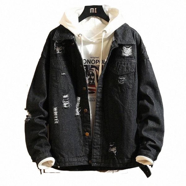 men's jackets wholesale 2021 fashion street ripped hole denim jacket male korean large size tooling hip-hop coat loose w7ht#, Black;brown
men's jackets wholesale 2021 fashion street ripped hole denim jacket male korean large size tooling hip-hop coat loose w7ht#, Black;brown